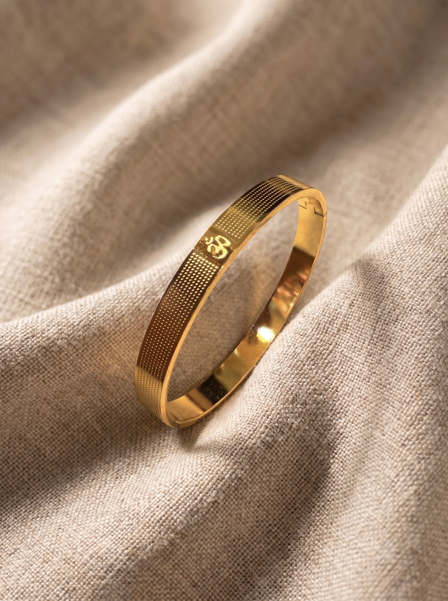 Golden Om Engraved Men’s Kada