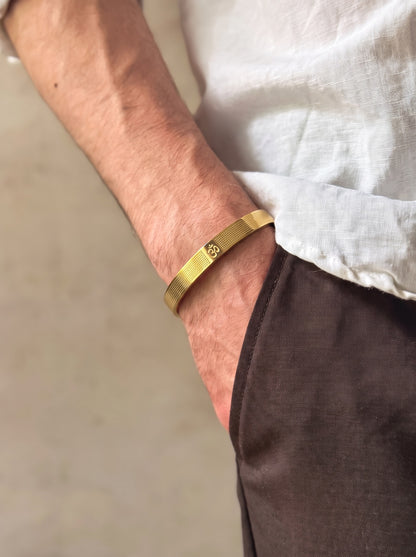 Golden Om Engraved Men’s Kada