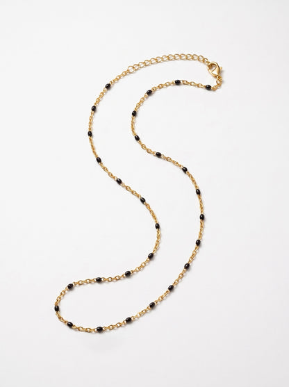 Golden Noir Beaded Necklace