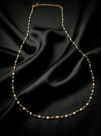 Golden Pearl Dainty Necklace