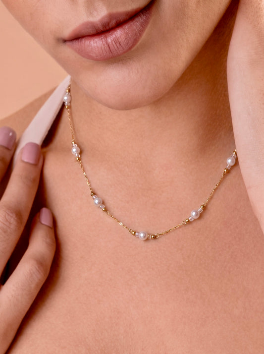 Golden Pearl Harmony Necklace