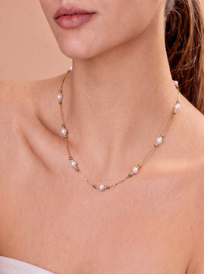 Golden Pearl Harmony Necklace