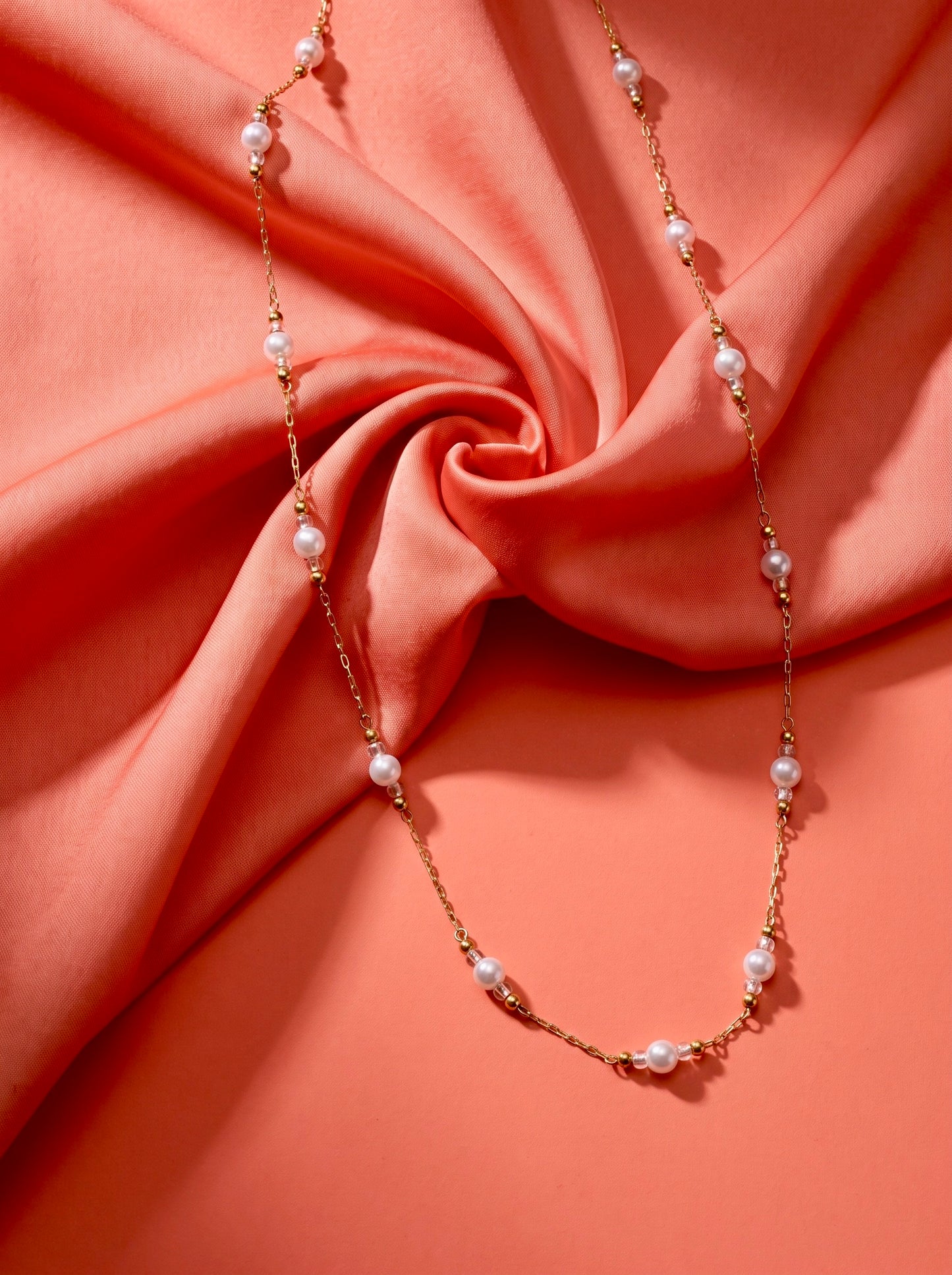 Golden Pearl Harmony Necklace