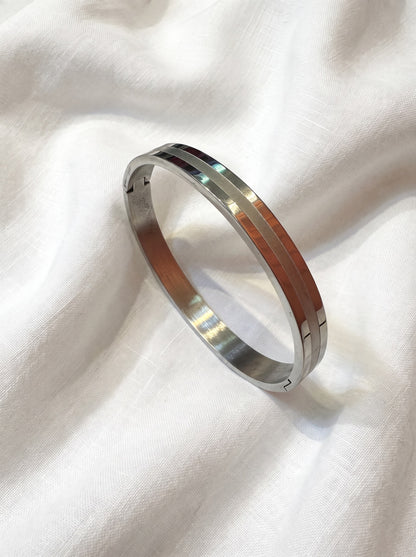 Silver Classic Edge Men’s Kada