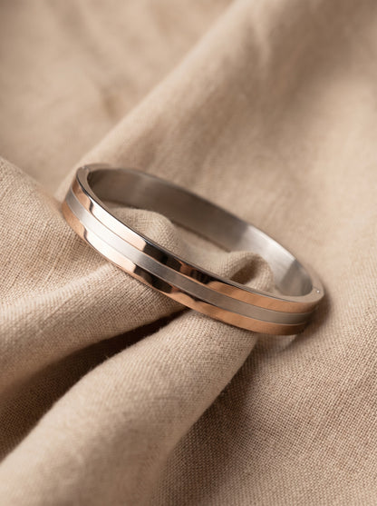 Silver Classic Edge Men’s Kada