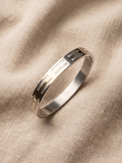 Silver Titan Grid Men’s Kada
