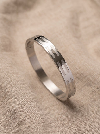 Silver Titan Grid Men’s Kada