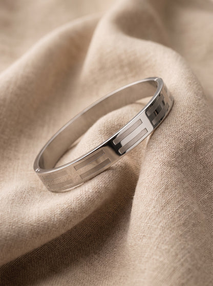 Silver Titan Grid Men’s Kada