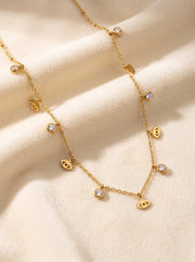 Golden Evil Eye Charm Necklace