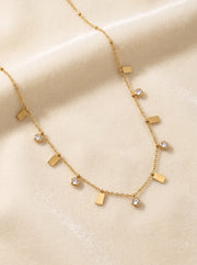 Iris Dainty Diamond Charms Necklace