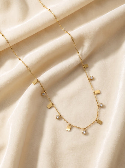 Iris Dainty Diamond Charms Necklace