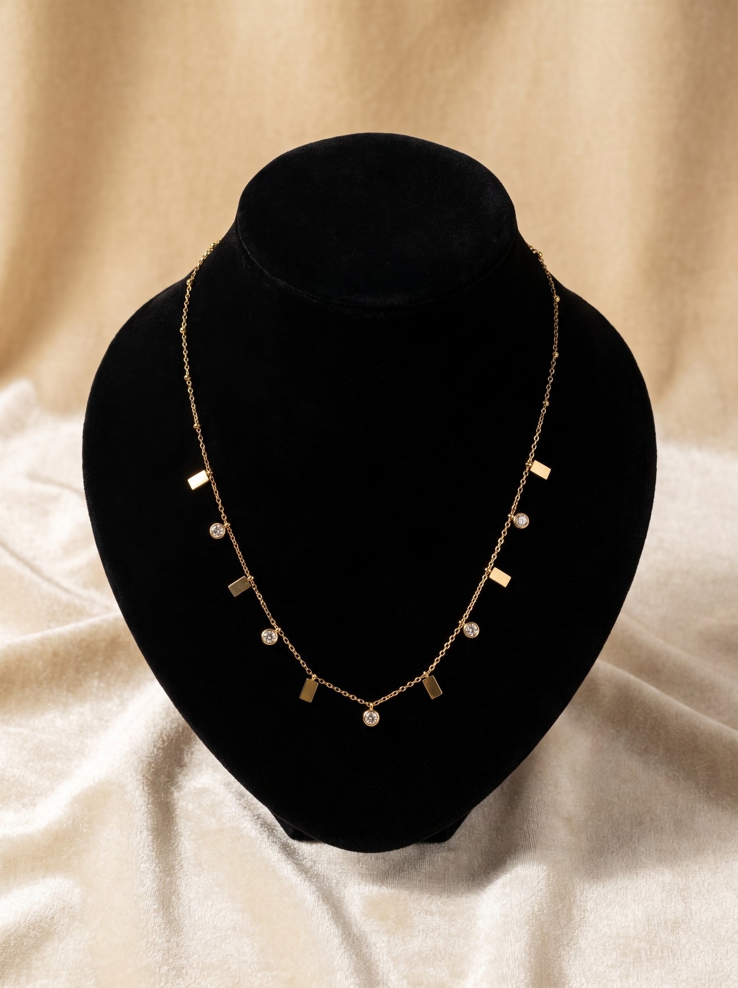 Iris Dainty Diamond Charms Necklace