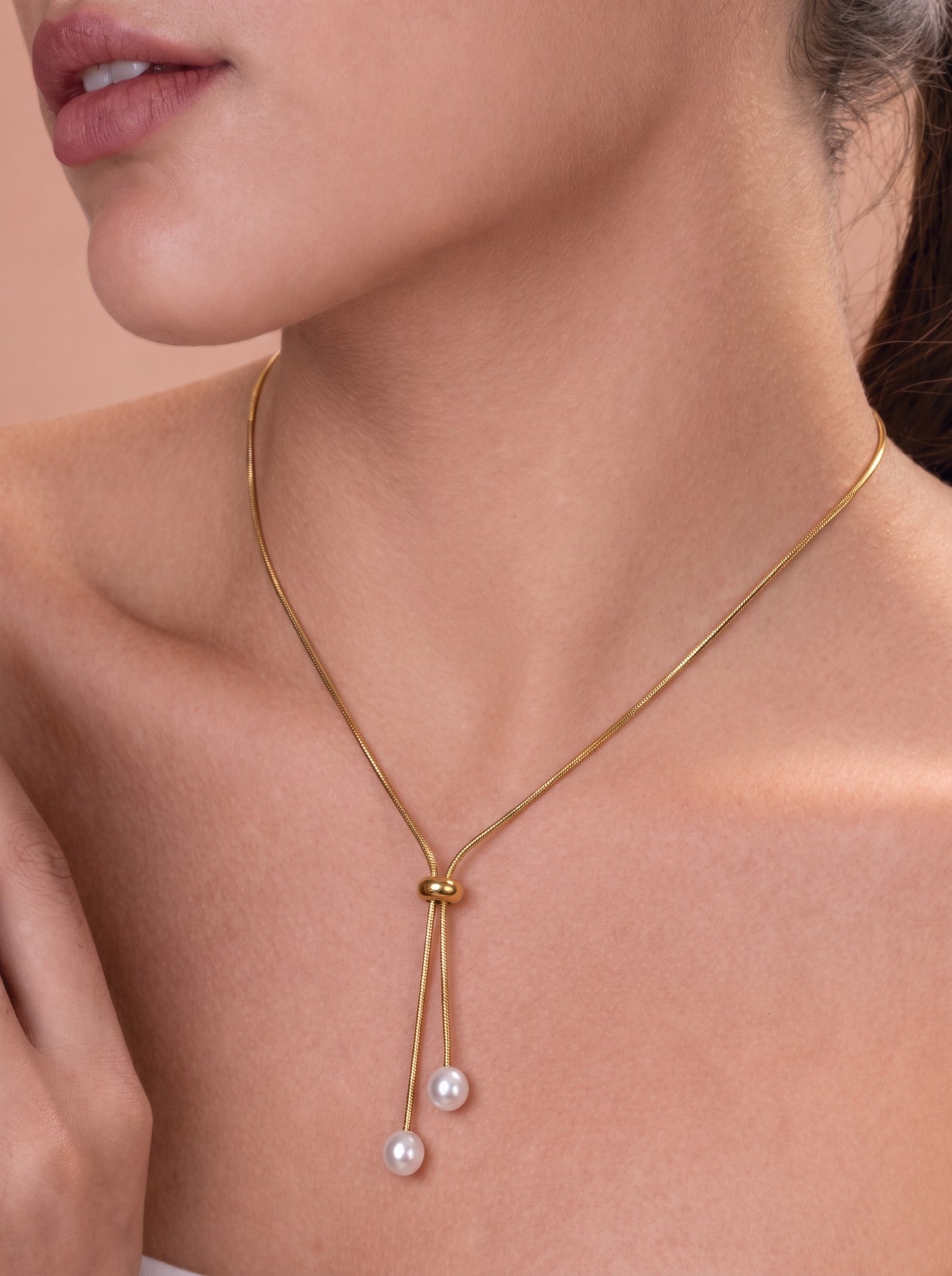 Pearl Drop Tassel Necklace