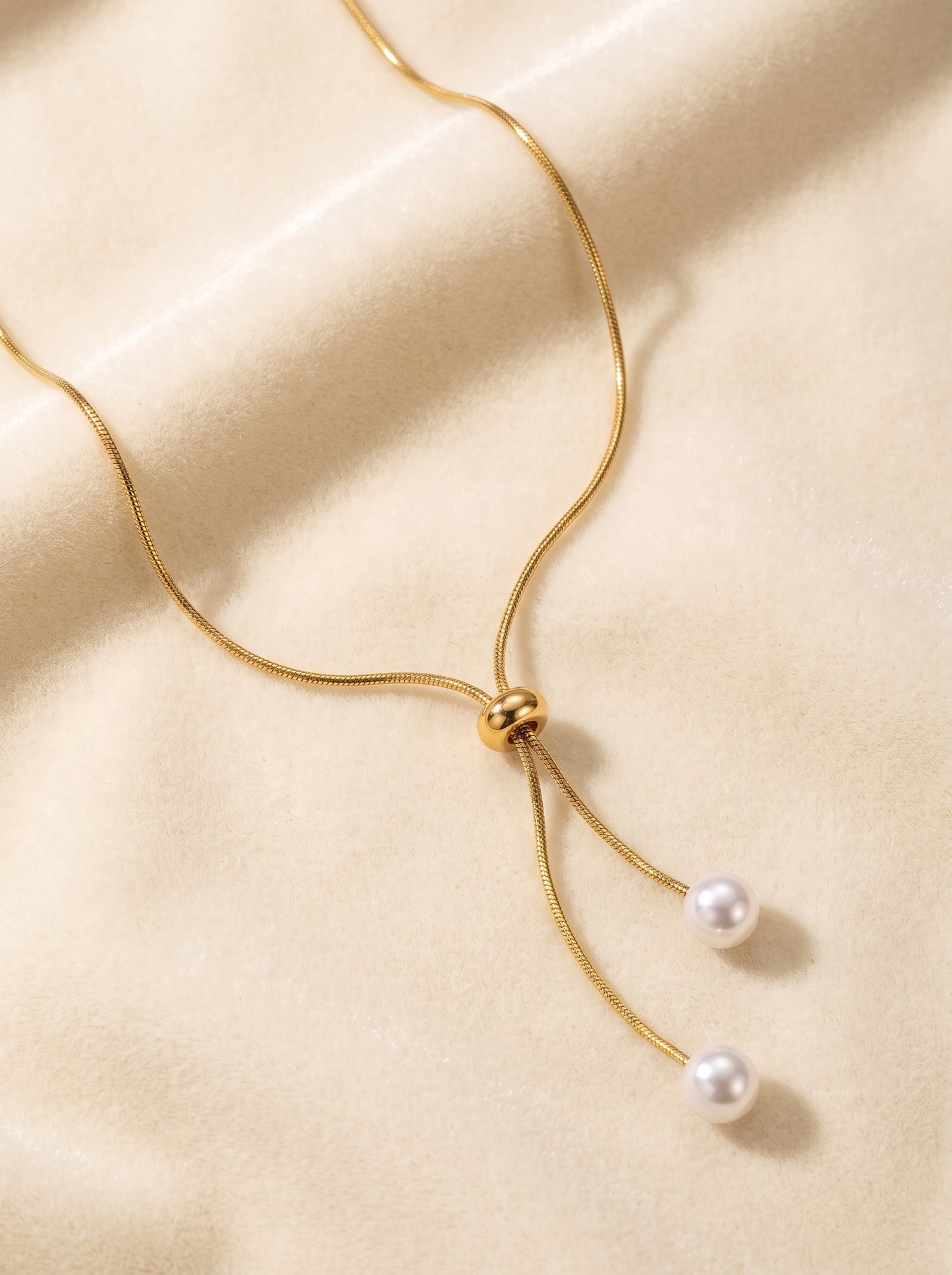 Pearl Drop Tassel Necklace