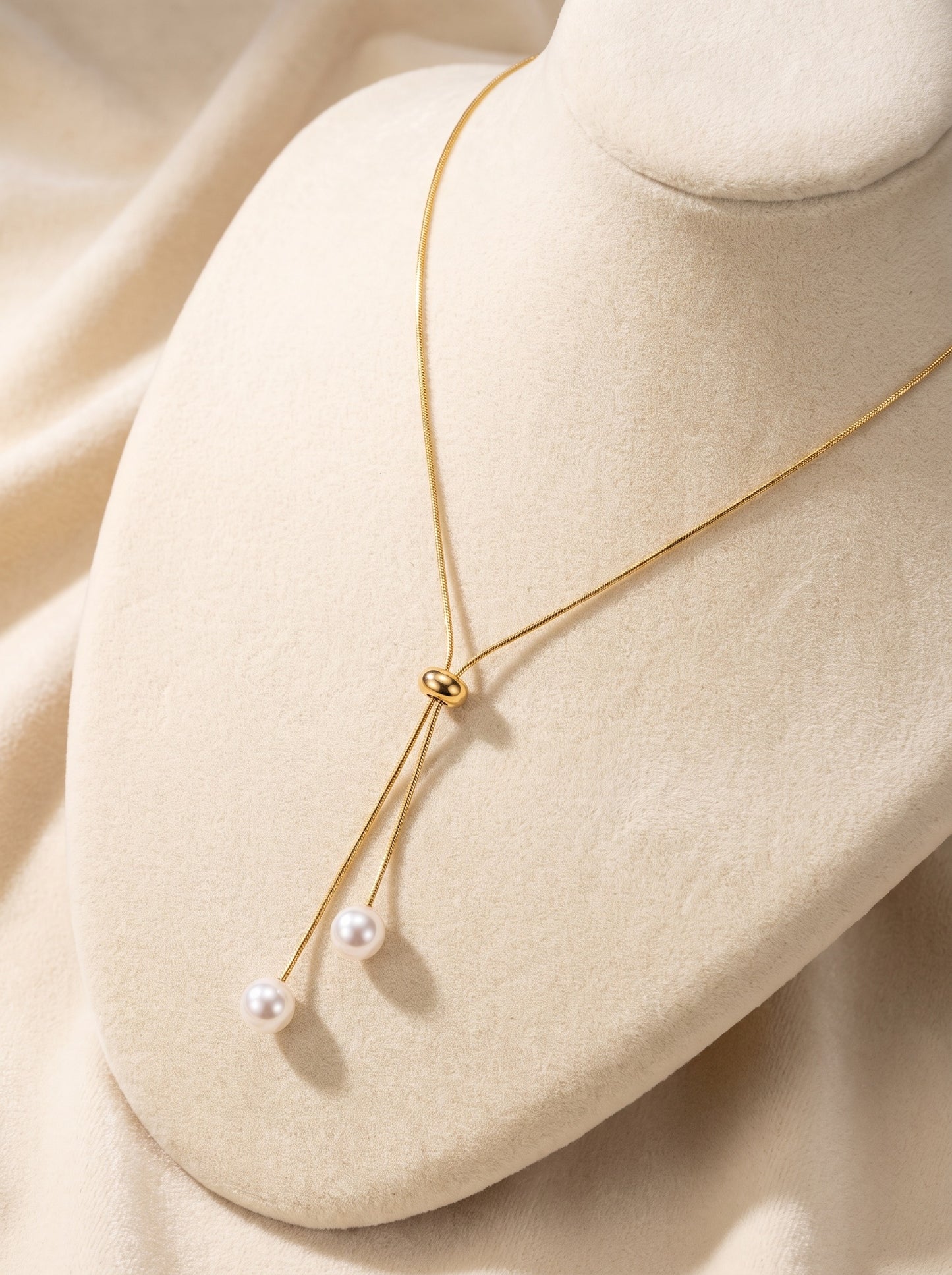 Pearl Drop Tassel Necklace