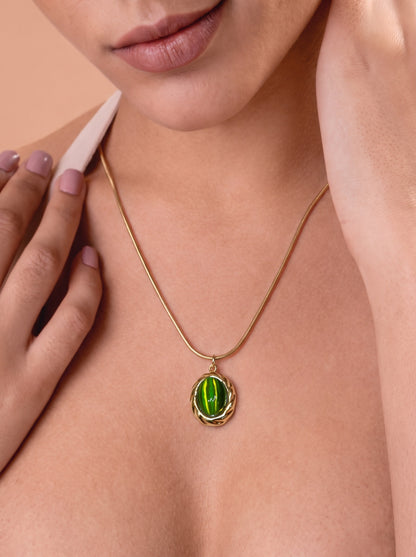 Emerald Halo Necklace