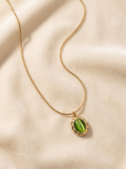 Emerald Halo Necklace