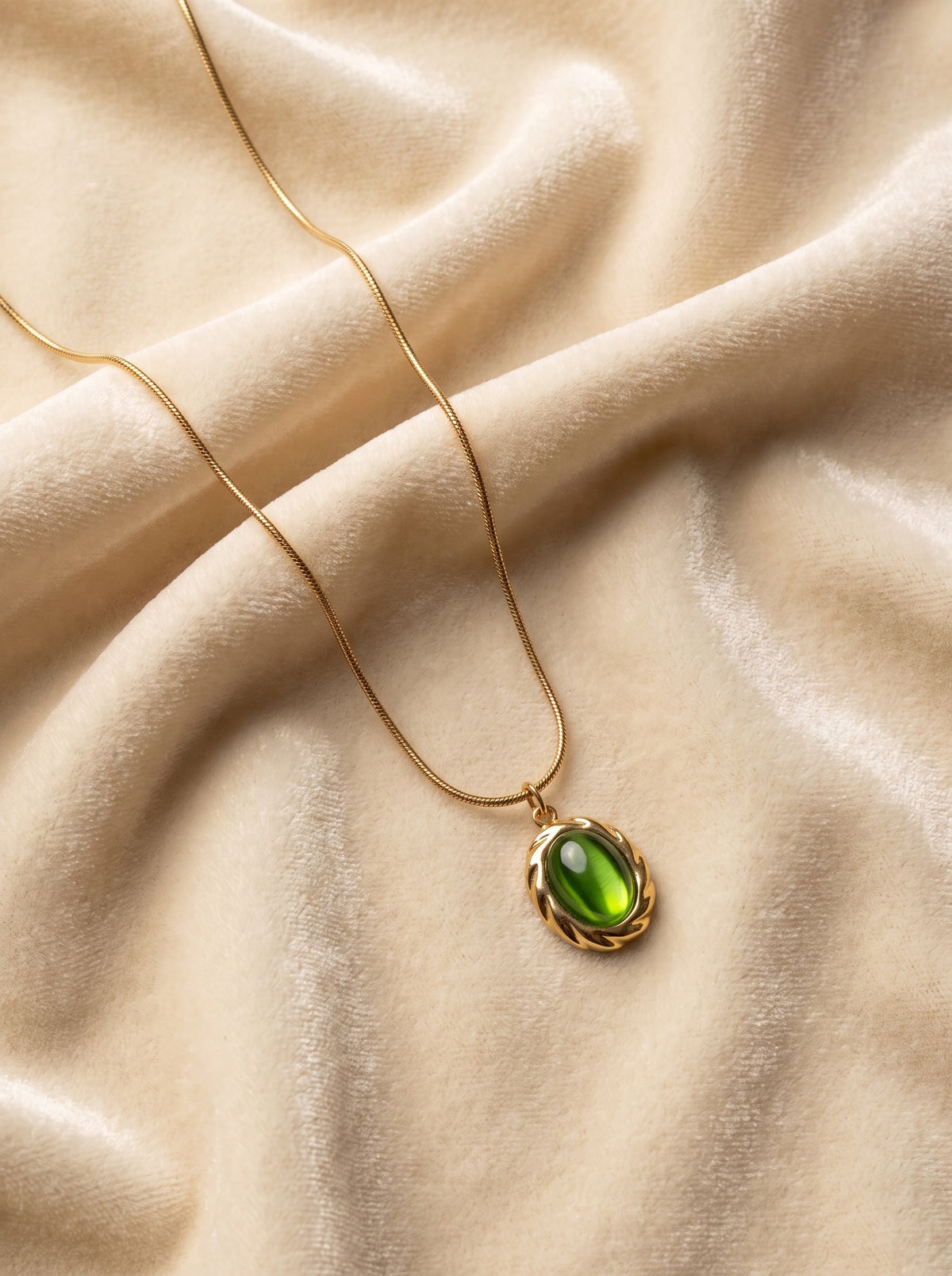 Emerald Halo Necklace