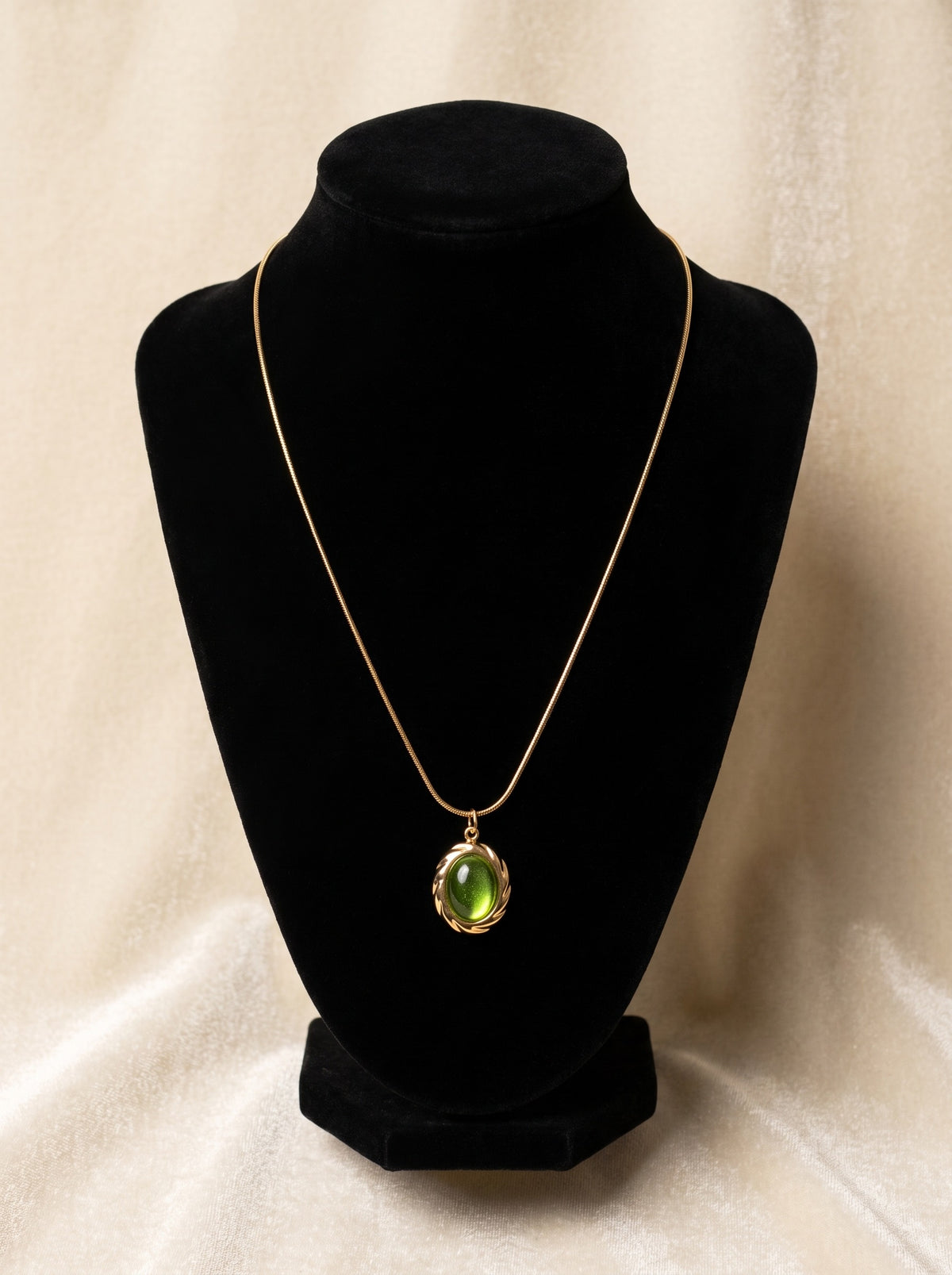 Emerald Halo Necklace