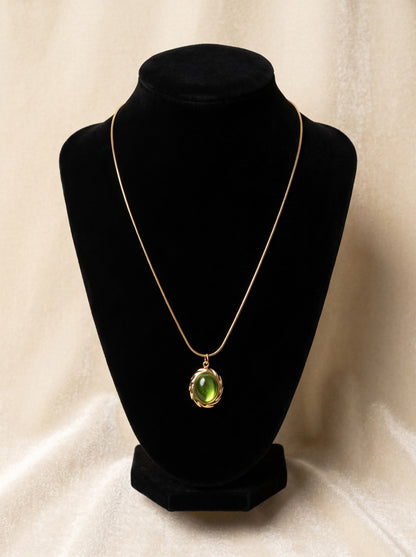 Emerald Halo Necklace