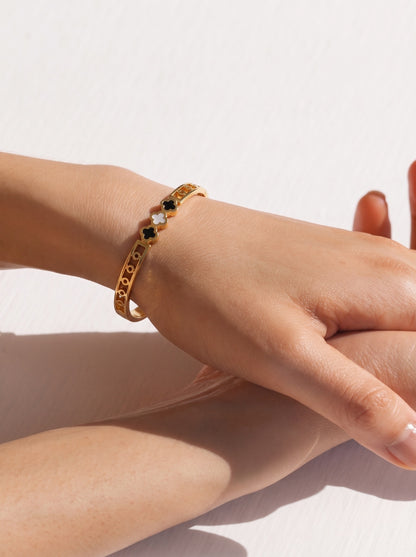 Golden Trio Clover Bracelet Kada