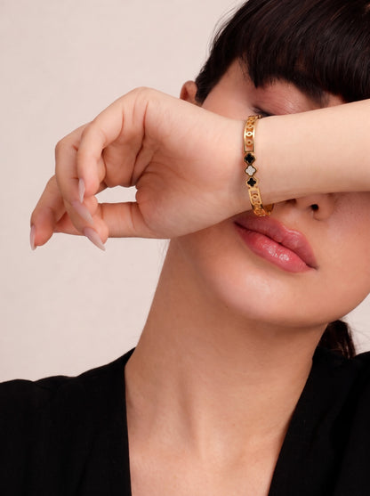 Golden Trio Clover Bracelet Kada