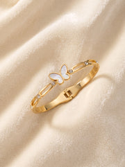 Golden Pearl Butterfly Bracelet Kada