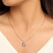 Lavender Crystal Pendant Necklace