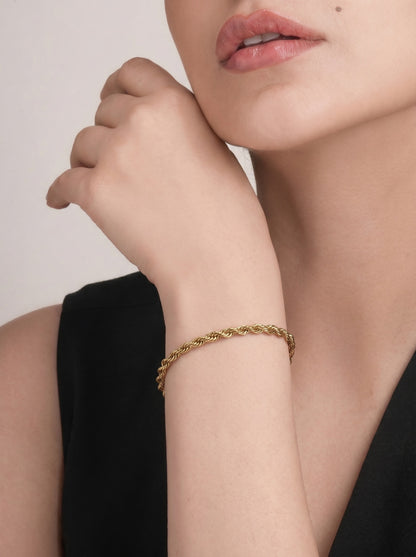 Golden Rope Twist Bracelet