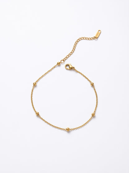 Golden Sleekbar Bead Bracelet