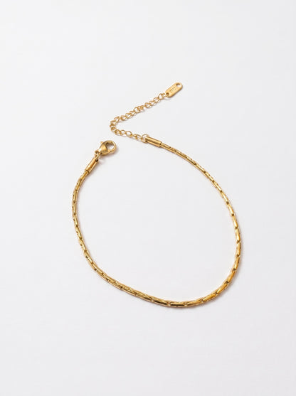 Golden Linear Link Bracelet