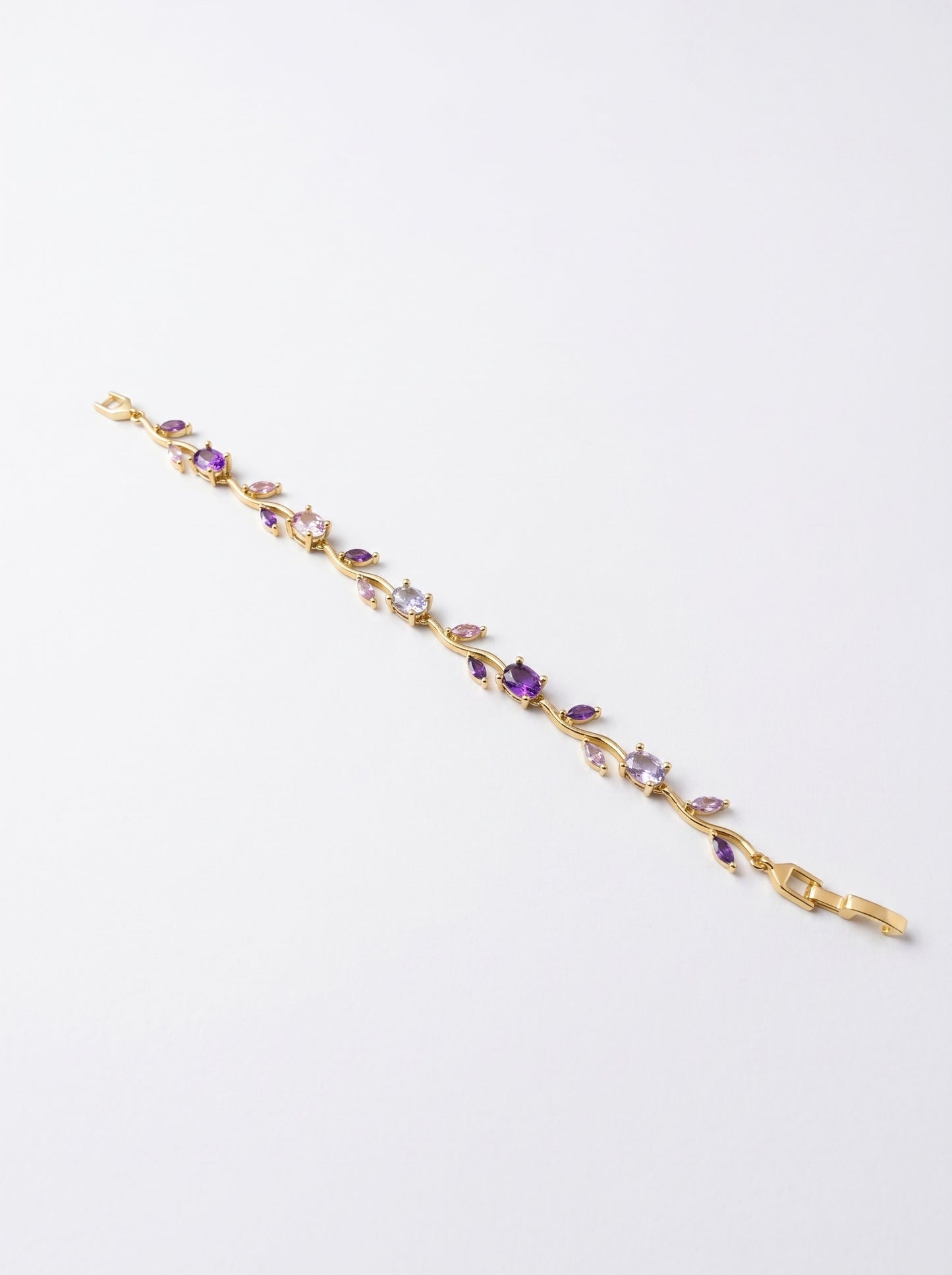 Amethyst Tulip Petal Bracelet