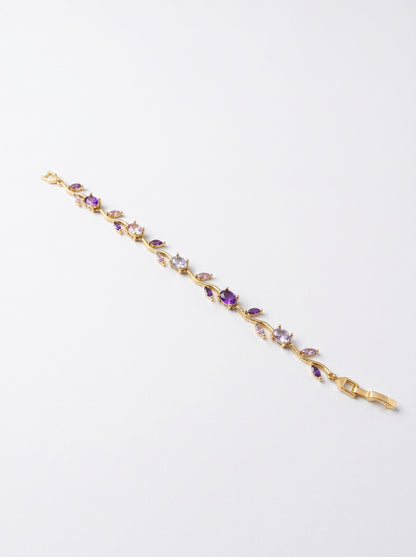 Amethyst Tulip Petal Bracelet
