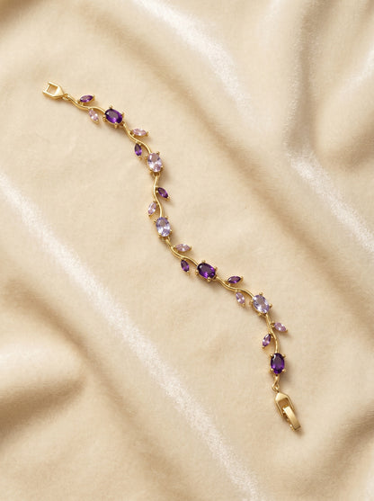 Amethyst Tulip Petal Bracelet