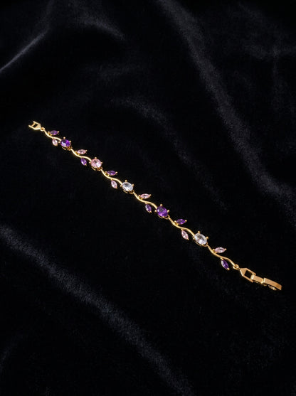 Amethyst Tulip Petal Bracelet