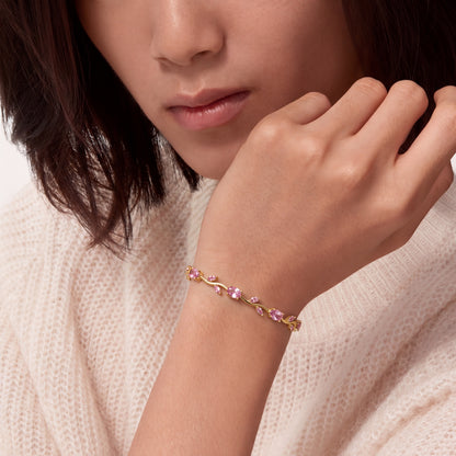 Pink Tulip Petal Bracelet