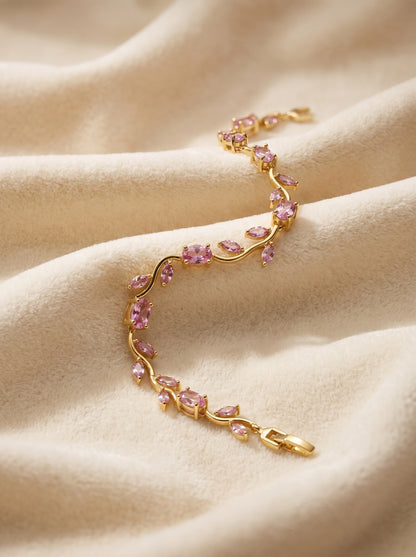 Pink Tulip Petal Bracelet