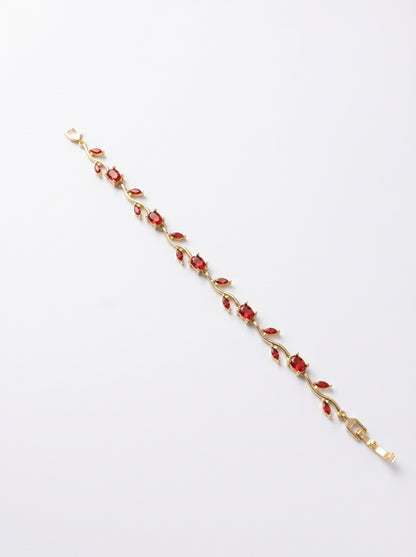 Ruby Tulip Petal Bracelet