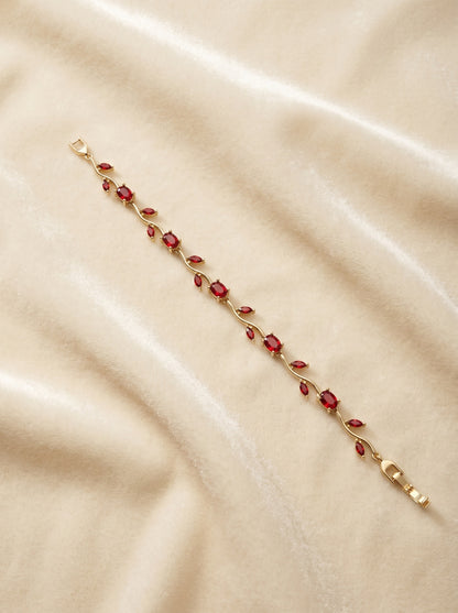 Ruby Tulip Petal Bracelet