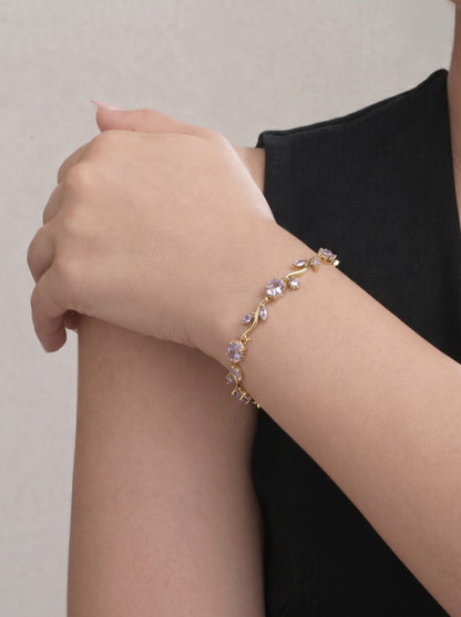 Clear Tulip Petal Bracelet