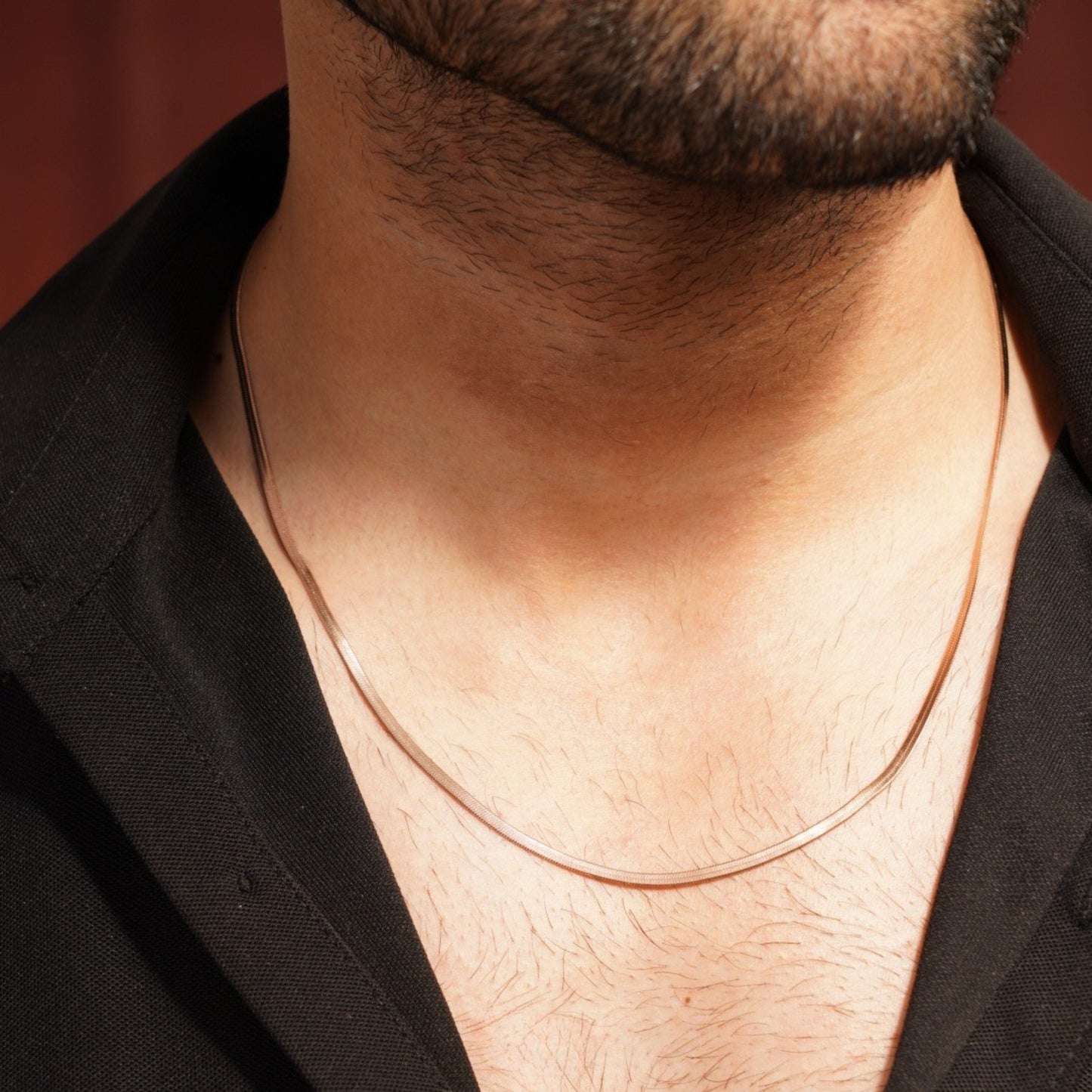 Men's Snake Chain Rose Gold