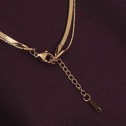 Gilded Rings Layered Necklace