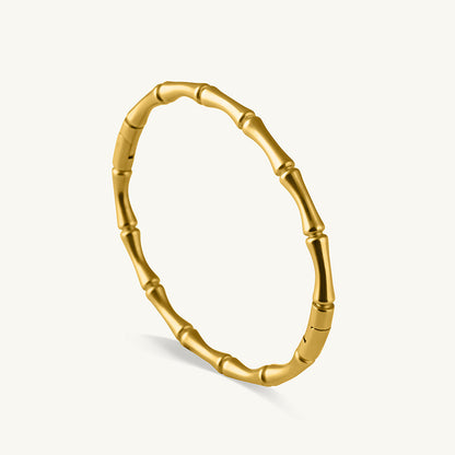 Bamboo Bracelet Kada 18k Gold Plated, Waterproof and Anti-Tarnish