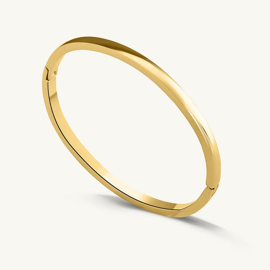 Classic Gold Minimal Cuff Bangle
