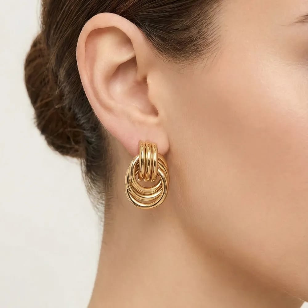 Multi-Ring Hoop Earrings
