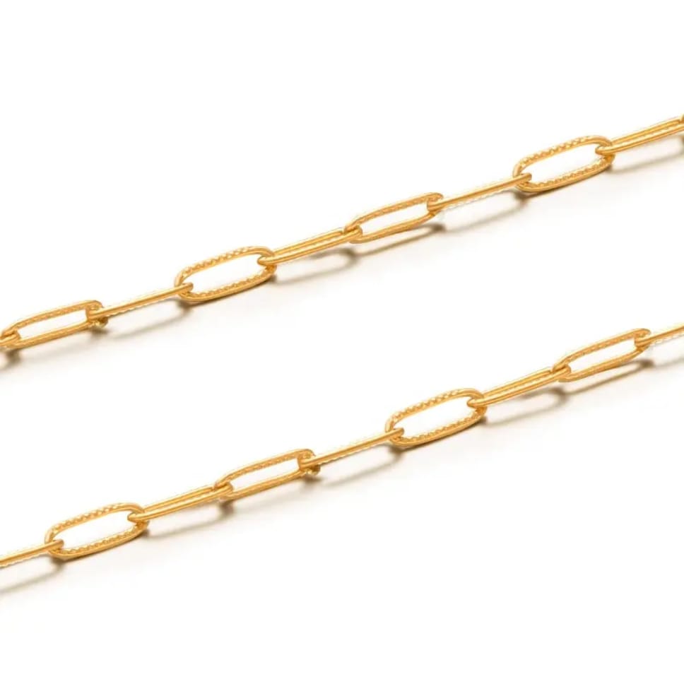 Classic Paperclip Link Gold-Plated Chain