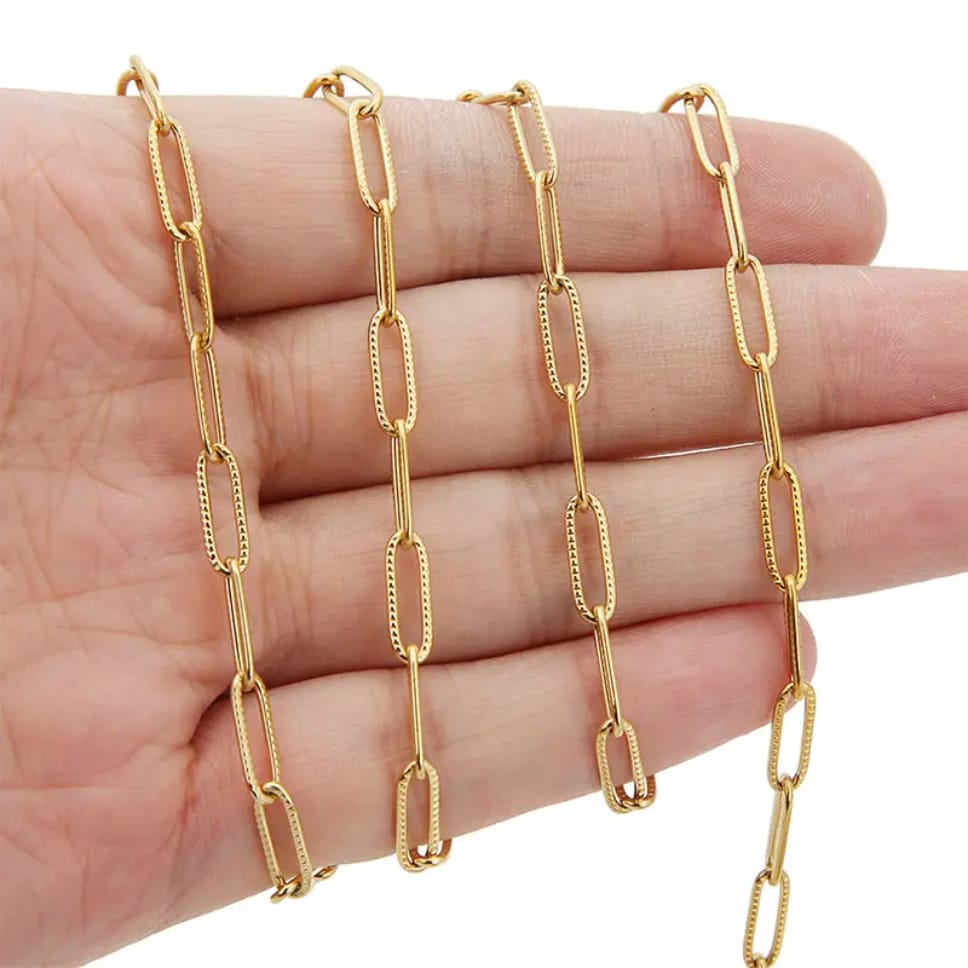 Classic Paperclip Link Gold-Plated Chain