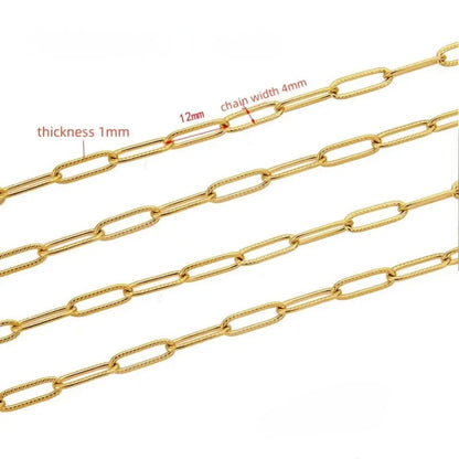 Classic Paperclip Link Gold-Plated Chain