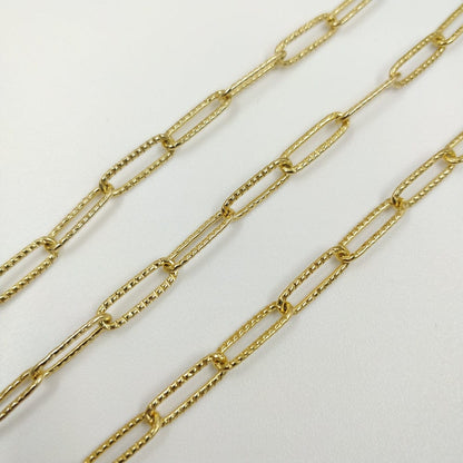 Classic Paperclip Link Gold-Plated Chain