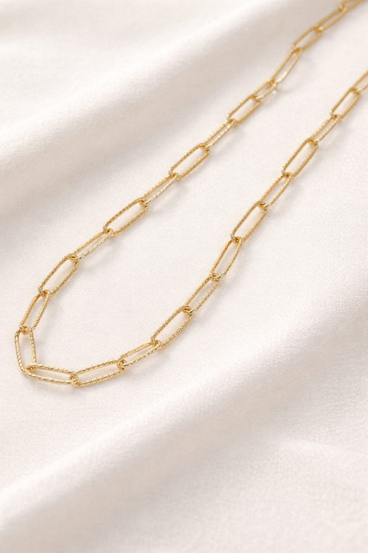 Classic Paperclip Link Gold-Plated Chain